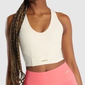 Gymshark Whitney Crop Tank, White